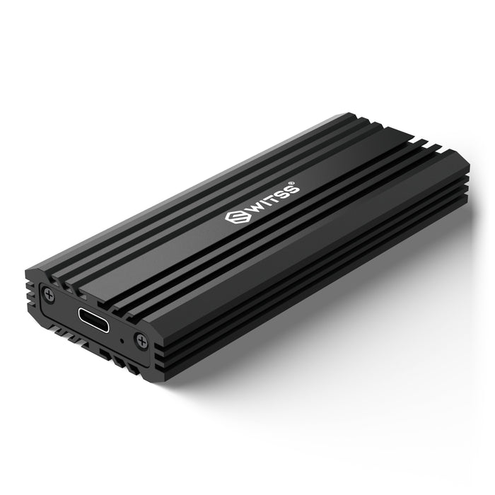 Switss® M.2 SSD enclosure 20 Gbps in aluminium with cooling fins