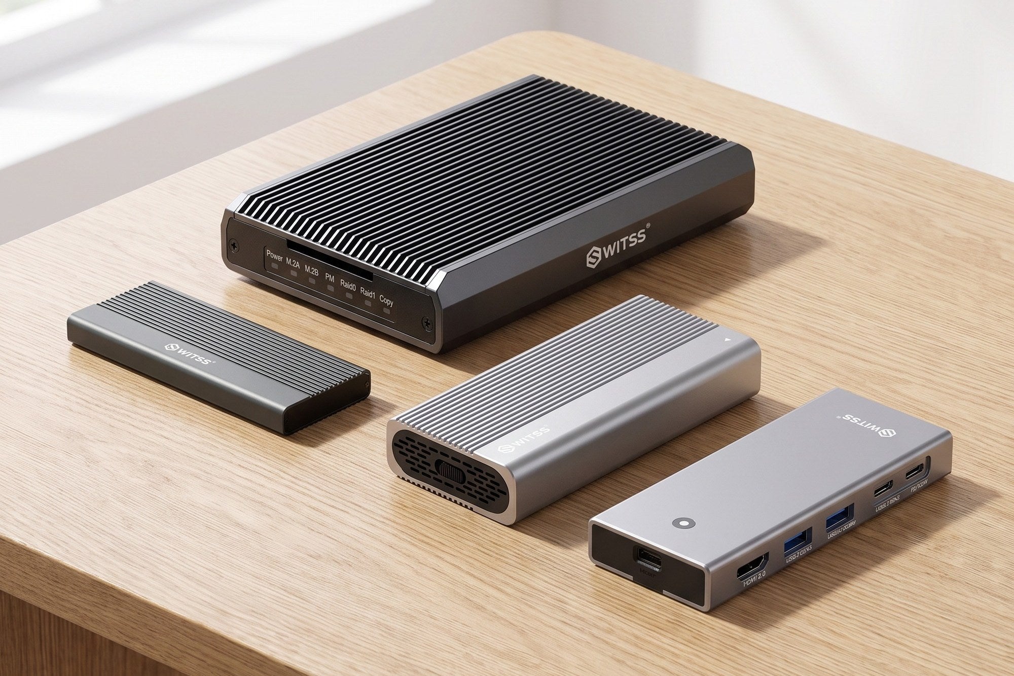 La gamme Switss® : boîtiers de stockage et hubs USB-C