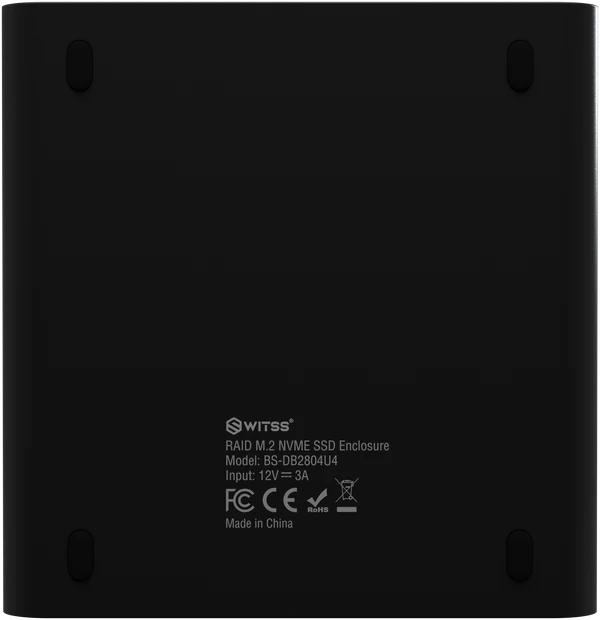 Bottom of the enclosure with the label